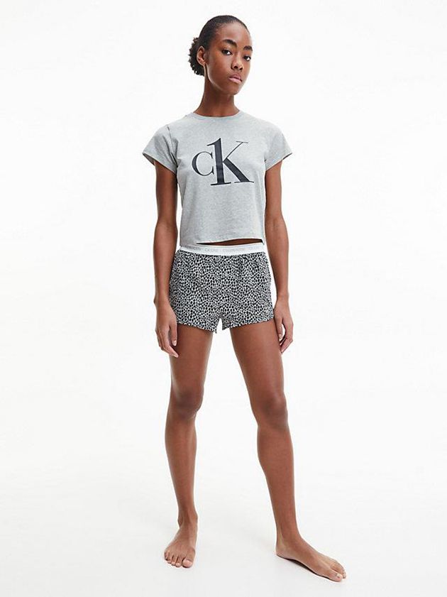 Calvin Klein USA Pyjama Set - CK One Womens Shorts Grey 6975814-HI